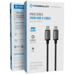 کابل USB-C به USB-C پاورولوژی 240 وات 1 متری مدل ZINCO SERIES