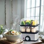 تخم مرغ پز و بخار پز سبزیجات سه طبقه گرین لاین مدل Tier Egg Cooker Green Lion 3-Tier Egg Cooker Vegetable Steamer 3 - Image 6