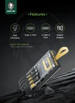 پاوربانک 10000 میلی امپر گرین لاین مدل TRANSPARENT PRO - Image 8