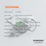 پاوربانک پرودو مدل PB082 ظرفیت 10000 میلی‌آمپر با شارژ بی‌سیم MagSafe - Image 3