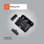 میکروفون بی سیم یقه ای پرودو دارای ۲ فرستنده مدل Porodo Lavalier Microphone PD-LDMCLA - Image 9