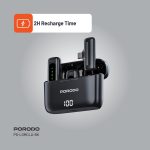 میکروفون بی سیم یقه ای پرودو دارای ۲ فرستنده مدل Porodo Lavalier Microphone PD-LDMCLA - Image 8