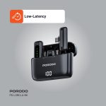 میکروفون بی سیم یقه ای پرودو دارای ۲ فرستنده مدل Porodo Lavalier Microphone PD-LDMCLA - Image 4