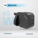 شارژر دیواری 45 وات پاورولوژی مدل PWCUQC036 - Image 2