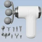 ماساژور تفنگی گیربکس هوشمند شش سرعته 12کاره Fascia gun مدل LM-130 - Image 9