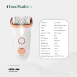 اپیلاتور 2 در 1 اصلاح، اپیلاسیون گرین Green Lion 2 in 1 Epilator مدل GN2N1EPITWH - Image 7
