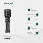 چراغ قوه گرین لاین مدل GNHR3000LMBK ظرفیت ۳۰۰۰ لومن - Image 7