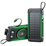 پاور بانک 10000 میلی‌آمپر خورشیدی گرین لاین مدل Trex GNSOLTX10PBK - Image 3