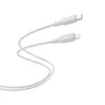 کابل USB-C به لایتنینگ پاورولوژی مدل  PCAB013WH Power Sync Flex طول ۲ متر با پشتیبانی از PD 60W دارای تاییدیه MFI اپل