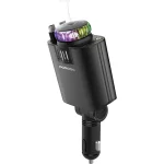 شارژر فندکی خودرو پورودو مدل Aromaglow 120W با قابلیت پخش رایحه مدل PDCHD120WBK