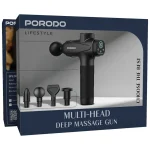 تفنگ ماساژ پرودو Multi‑Head Deep Massage Gun مدل PDLFSTNS066BK - Image 2