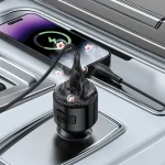 شارژر فندکی 75 وات و خوشبوکننده هوا پرودو Porodo MistCharge Car Charger with Air Diffuser PDC40BK - Image 2