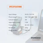 استند شارژ وایرلس مگ سیف تاشو سه کاره پرودو Porodo Pocket Sized PD-FWC061 - Image 6