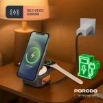 استند شارژ وایرلس مگ سیف تاشو سه کاره پرودو Porodo Pocket Sized PD-FWC061 - Image 3