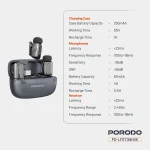 میکروفون یقه ای بی سیم پرودو تایپ سی مدل WIRELESS LAVALIER MICROPHOMNES PD-LFST188 - Image 3