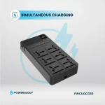 چندراهی برق تایمر دار با کابل متصل پاورولوژی Powerology 2500W 6AC Power Strip with Built-In Retractable Cables PWCUQC030 - تصویر 15