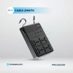 چند راهی برق پاورولوژی مدل PWCUQC029 2500w 4 AC Power Strip with Built-In Retractable Cables - Image 4