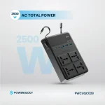 چند راهی برق پاورولوژی مدل PWCUQC029 2500w 4 AC Power Strip with Built-In Retractable Cables - Image 9