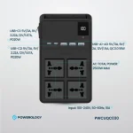 چند راهی برق پاورولوژی مدل PWCUQC029 2500w 4 AC Power Strip with Built-In Retractable Cables - Image 8