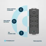 چندراهی برق Powerology 6AC 2500W مدل PWCUQC034 - تصویر 3