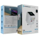 شارژر دیواری 70 وات پاورولوژی با کابل جمع شونده مدل PWCUQC051