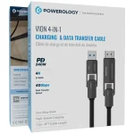 کابل شارژ و انتقال داده پاورولوژی 240 وات مدل Vion PCAB034BK - Image 2