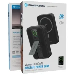 پاوربانک 10000 میلی آمپری 30 واتی وایرلس شارژ مگ سیف qi2 مدل Vision پاورولوژی Powerology PPB20910BK - Image 2