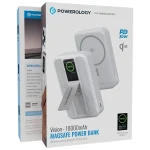 پاوربانک 10000 میلی آمپری 30 واتی وایرلس شارژ مگ سیف qi2 مدل Vision پاورولوژی Powerology PPB20910BK - Image 6