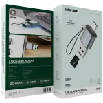 رم ریدر 2 سر SD کارت خور گرین لاین مدل GN2N1MISDCDGY - Image 2