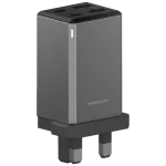 شارژر مسافرتی Powerology 65W GaN UK Plug مدل PWCUQC063GR