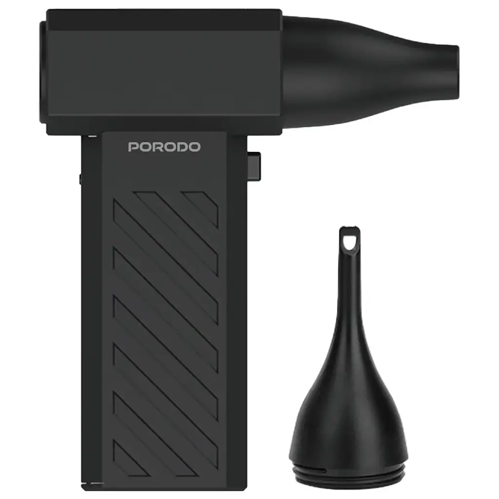 Porodo Chargejet Turbo dust blower With power bank function - Black.webp3 جت فن پرودو Chargejet Turbo با پاوربانک مدل PDA1001BK - Image 1