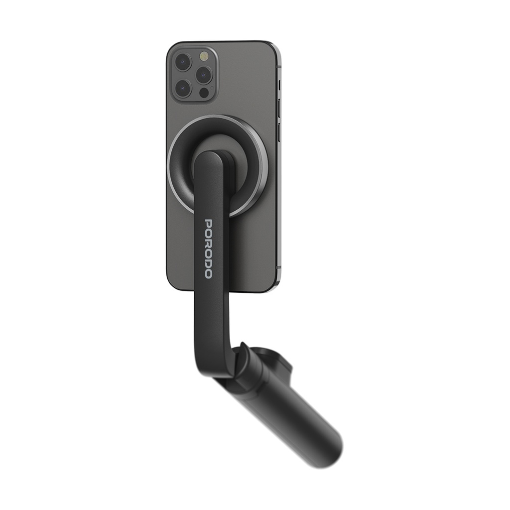 Porodo Magnetic Magsafe Selfie Tripod - Black (10) پایه سلفی مگنتی پرودو مدل PD-MGS64-BK