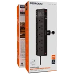 چندراهی برق پرودو با گیره میز PD20W پریز AC + USB هوشمند مدل PDXT16011BK - Image 2