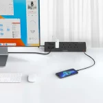 چندراهی برق پرودو با گیره میز PD20W پریز AC + USB هوشمند مدل PDXT16011BK - Image 3