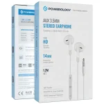 هندزفری سیمی پاورولوژی مدل AUX 3.5mm Stereo PWEPHR17 - Image 4