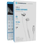 هندزفری سیمی پاورولوژی مدل Type-C Stereo PWTYPECSTWH - Image 5