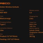 هندزفری بی سیم رسی RECCI REP-W50 Amber Wireless Earbuds - Image 5