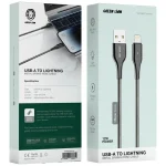 کابل USB-A به Lightning فنری فلزی گرین لاین مدل GNMTSA2LSL - Image 2