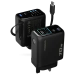 شارژر دیواری پاورولوژی 70W مدل TFT Adapter PWCUQC70WBK - Image 4