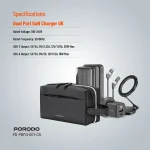 پکیج شارژ Porodo 6 در 1 مدل PD-PBFCH071-CB - Image 5