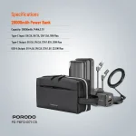 پکیج شارژ Porodo 6 در 1 مدل PD-PBFCH071-CB - Image 3