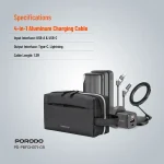 پکیج شارژ Porodo 6 در 1 مدل PD-PBFCH071-CB - Image 9