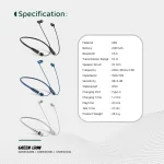 هندزفری گردنی بیسیم گرین لاین مدل Neck X GNNECKX - Image 10