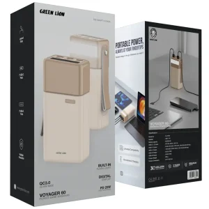 پاوربانک 60000 میلیآمپر گرین لاین Voyager 60 مدل GNVOY60KPB - تصویر 2