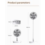 پنکه تاشو شارژی مدل P2000 Folding Fan - Image 2