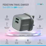 شارژر دیواری 12 وات پاوا Pawa مدل Pocket Mini Travel Charger به همراه کابل USB به لایتنینگ - Image 2