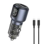 شارژر فندکی گرین لاین دو پورت 75 وات مدل Green Line 75W Dual-Port Car Charger GNDPCC75W - Image 2