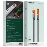 کابل 1.2m گرین لاین مدل Braided Fast Charging GN4IN1C12MOG - Image 3