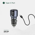 شارژر فندکی گرین لاین دو پورت 75 وات مدل Green Line 75W Dual-Port Car Charger GNDPCC75W - Image 4