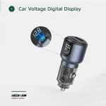 شارژر فندکی گرین لاین دو پورت 75 وات مدل Green Line 75W Dual-Port Car Charger GNDPCC75W - Image 6